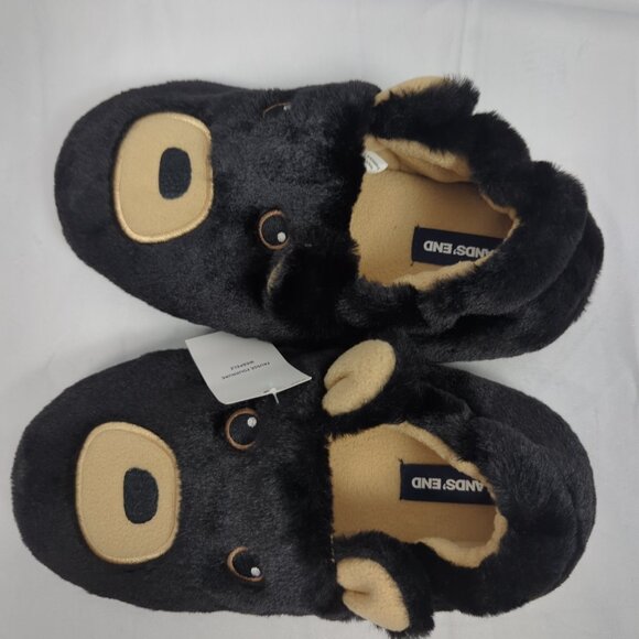 Land's End Bear Faux Fur Slippers - Picture 4 of 5